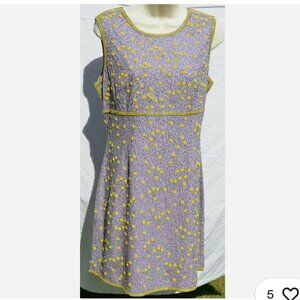 NWT French Connection Lavender Beaded Cocktail Sheath Dress Women's 10